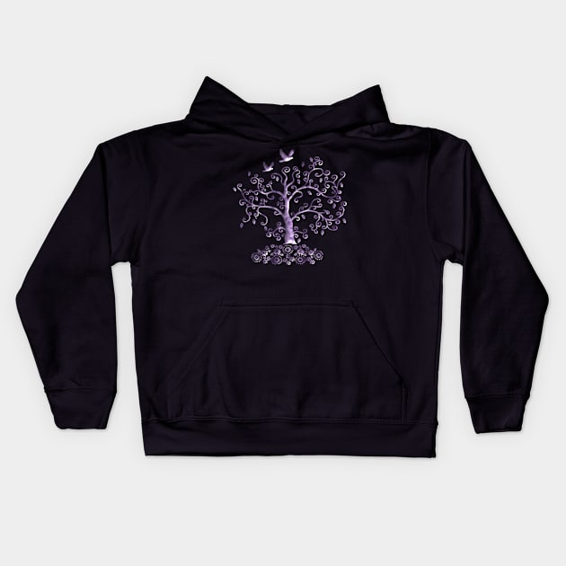 Arbor Floral Glow Kids Hoodie by Izmet